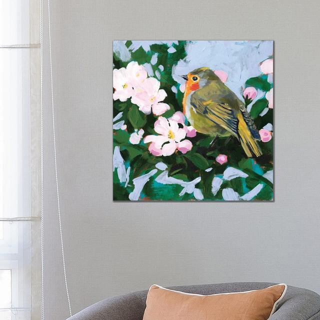 Perching II by Victoria Borges - Wrapped Canvas Painting ClassicLiving Size: 66.04cm H x 66.04cm W x 1.905cm D on Productcaster.