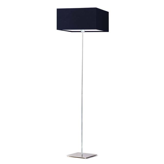 156 cm Stehlampe Attallah 17 Stories Gestellausführung: Chrom, Schirmfarbe: Navyblau on Productcaster.