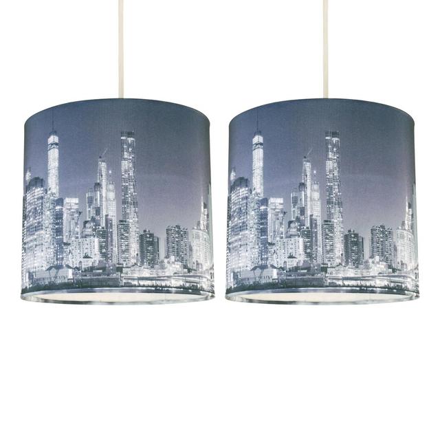 20cm Drum Pendant Shade (Set of 2) Ebern Designs on Productcaster.