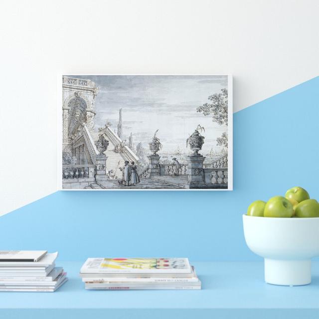 'Canaletto - A Capriccio' Graphic Art on Wrapped Canvas East Urban Home Size: 40.6 cm H x 61 cm W on Productcaster.