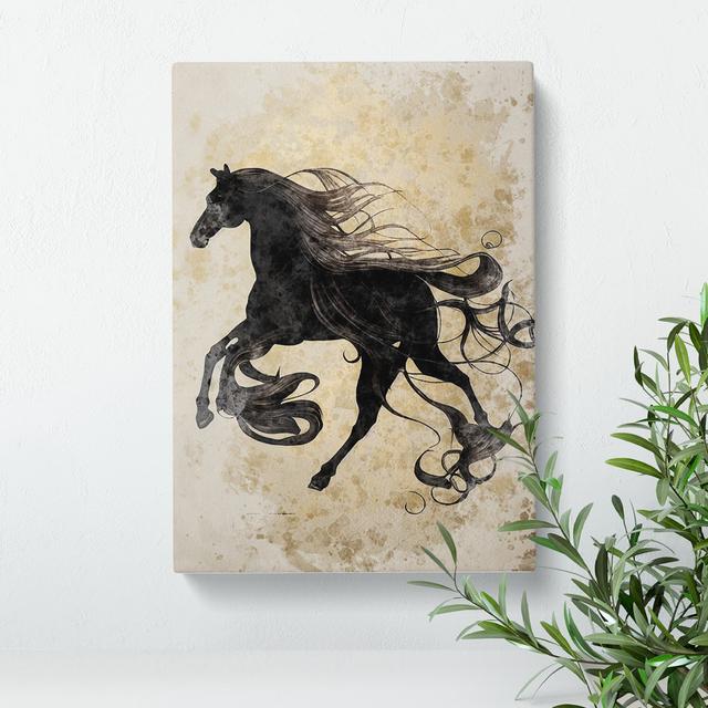 Magnificent Horse Art No.5 Abstract - Wrapped Canvas Graphic Art Natur Pur Size: 60cm H x 40cm W x 3cm D on Productcaster.