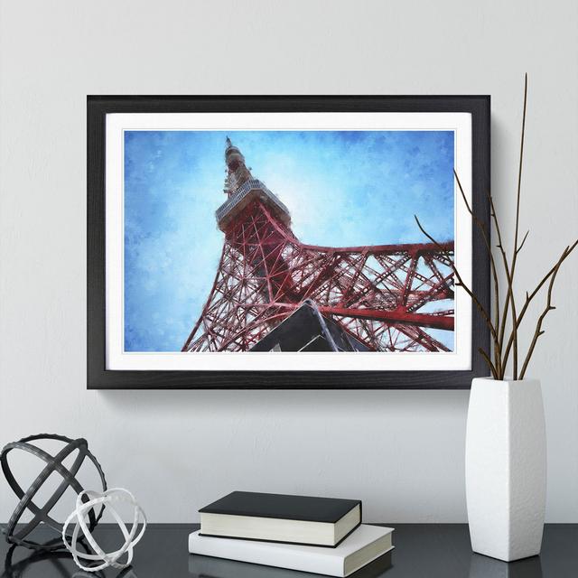 The Tokyo Tower - Picture Frame Painting East Urban Home Frame Option: Black Framed, Size: 36cm H x 48cm W x 2cm D on Productcaster.