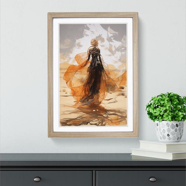 Desert Gestural - Single Picture Frame Art Prints on Wood Rosdorf Park Format: Oak Framed, Size: 64cm H x 46cm W on Productcaster.