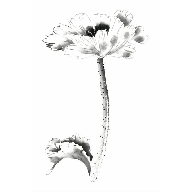 Ink Poppy by Nan Rae - Wrapped Canvas Painting Rosalind Wheeler Size: 46cm H x 30cm W x 3.8cm D on Productcaster.