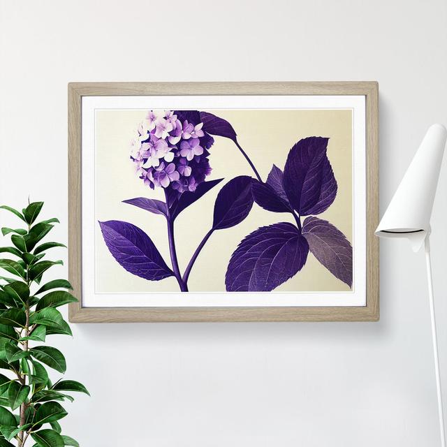 Classic Hydrangea Flowers - Picture Frame Graphic Art Marlow Home Co. Size: 34cm H x 46cm W x 2cm D, Frame Colour: Oak on Productcaster.