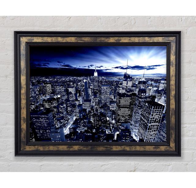 New York in Blau - Druck Bright Star Größe: 21cm H x 42cm B x 8cm T on Productcaster.