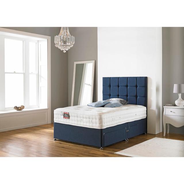 Arienne Pocket Memory Divan Bed Set Fairmont Park Size: Double (4'6), Colour: Plum Linen, Storage Type: No Storage on Productcaster.