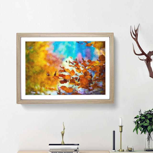 Autumn Leaves - Picture Frame Painting Print East Urban Home Frame Option: Oak Framed, Size: 45cm H x 63cm W x 2cm D on Productcaster.