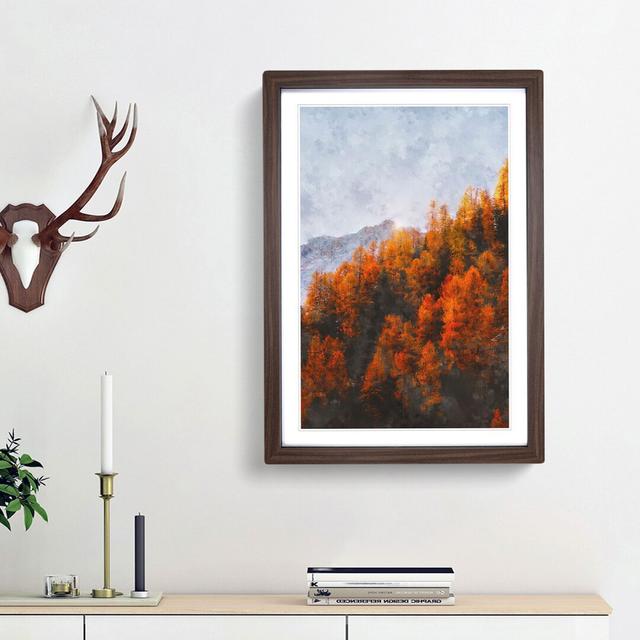 Golden Forest in Italy - Picture Frame Painting Print East Urban Home Frame Option: Walnut Framed, Size: 33cm H x 24cm W x 2cm D on Productcaster.