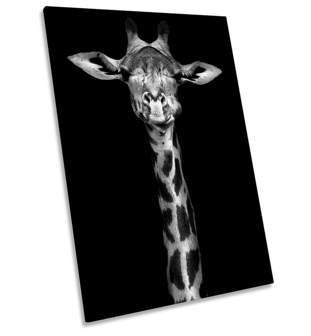 Giraffe Face - Wrapped Canvas Print 17 Stories Size: 76.2cm H x 50.8cm W x 2cm D on Productcaster.