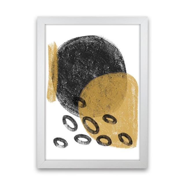 Dalia Chalk Black And Gold Bubbles by Pixy Paper - Print Corrigan Studio Format: White Framed, Size: 59.4cm H x 42cm W x 3cm D on Productcaster.