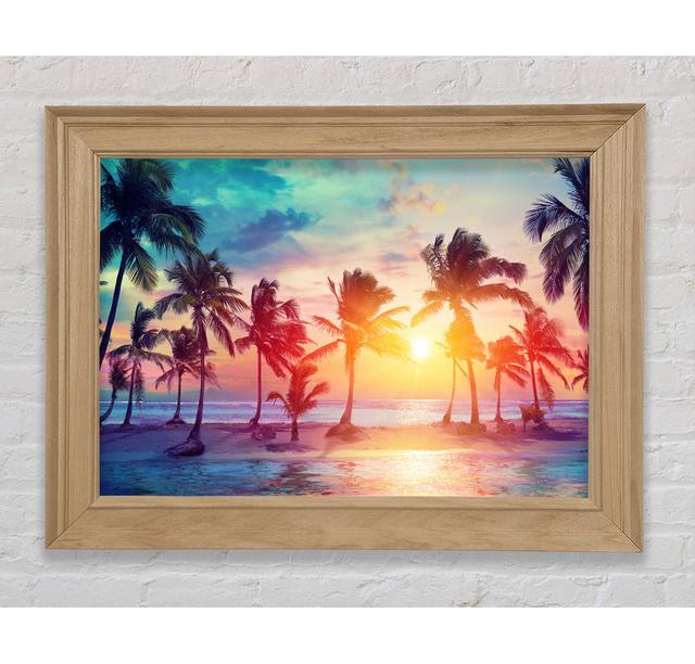 Hawaii Sunset Sea - Single Picture Frame Art Prints Bright Star Size: 21cm H x 42cm W x 8cm D on Productcaster.