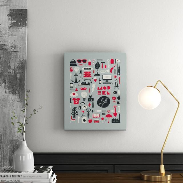 Modern Life by Steve Leadbeater - Wrapped Canvas Print East Urban Home Size: 46 cm H x 31 cm W on Productcaster.