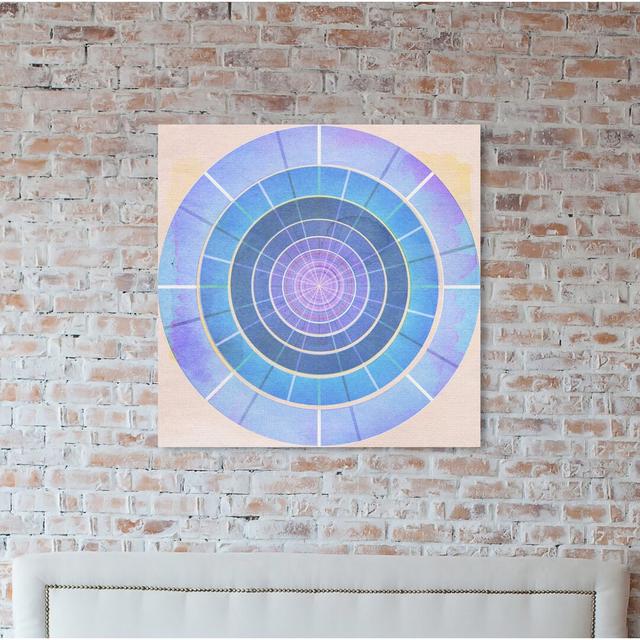 Cool Blue Gateway - Graphic Art Print on Canvas East Urban Home Size: 109.22cm H X 109.22cm W X 3.81cm D, Format: Wrapped Canvas on Productcaster.