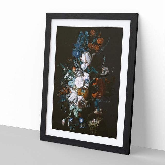 Still Life with Flowers Vol.12 by Jan Van Huysum - Picture Frame Painting East Urban Home Size: 65cm H x 48cm W x 2cm D, Frame Option: Black on Productcaster.