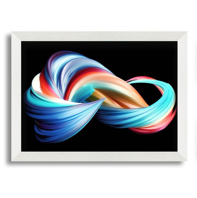 Swirling Jet of Colours - Single Picture Frame Art Prints Metro Lane Size: 59.7cm H x 84.1cm W x 10cm D on Productcaster.