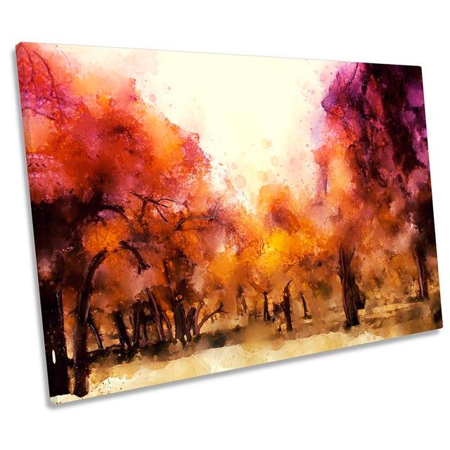 Sunset Forest Abstract Repro CANVAS WALL ARTWORK Print Art Rosalind Wheeler Size: 40.6cm H x 61cm W x 2cm D on Productcaster.