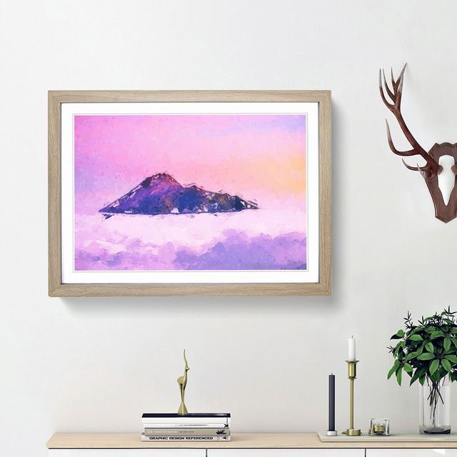 Mount Merapi in Indonesia in Abstract - Picture Frame Graphic Art Print East Urban Home Frame Option: Oak Framed, Size: 48cm H x 65cm W x 2cm D on Productcaster.