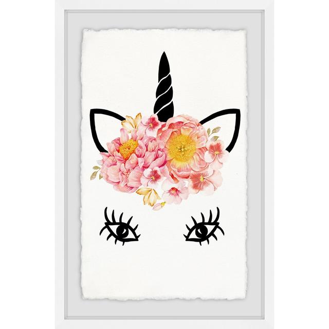 Flowery Unicorn - Graphic Art HoneyBee Nursery Size: 30cm H x 20cm W on Productcaster.