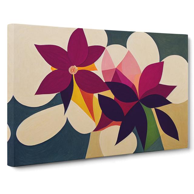 Hydrangea Flower Abstract Vol.1 - Wrapped Canvas Print Marlow Home Co. Size: 50cm H x 76cm W x 3cm D on Productcaster.