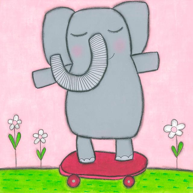 Super Animal - Elephant by Tatijana Lawrence - Wrapped Canvas Painting Zoomie Kids Size: 91cm H x 91cm W on Productcaster.