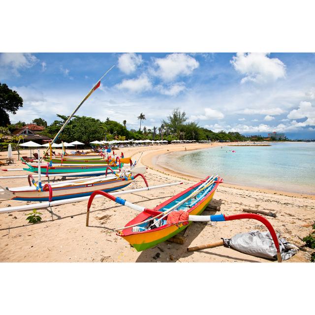 Traditional Fishing Boats - Wrapped Canvas Photograph Breakwater Bay Size: 20cm H x 30cm W x 3.8cm D on Productcaster.