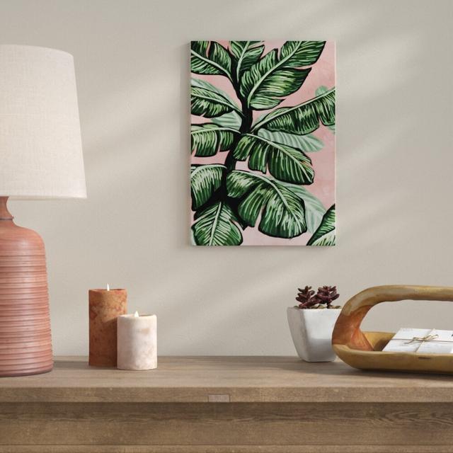 Blush Toned Leaves by Oliver Gal - Print East Urban Home Format: Wrapped Canvas, Size: 60.96cm H x 40.64cm W x 3.81cm D on Productcaster.