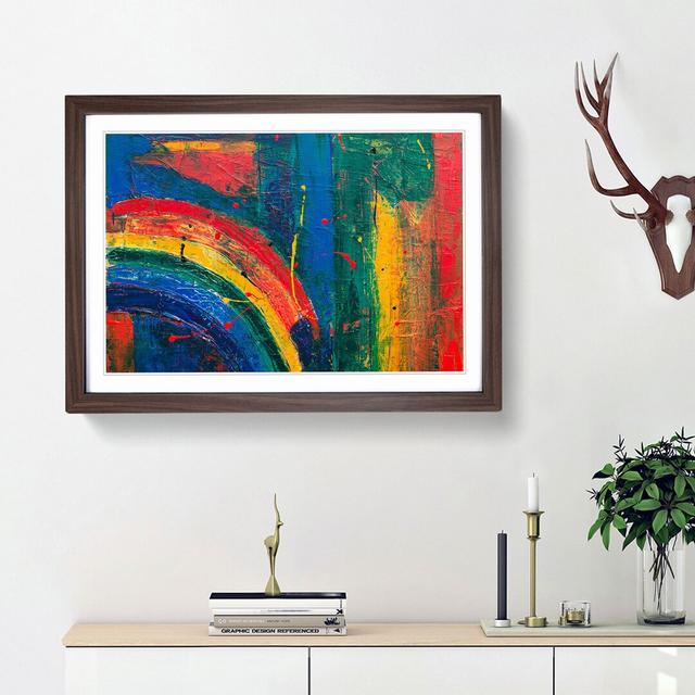 Abstract Art Painting Vol.241 by S.Johnson - Picture Frame Painting Print East Urban Home Frame Option: Walnut Framed, Size: 36cm H x 48cm W x 2cm D on Productcaster.