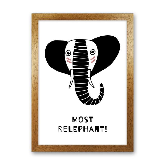 Elephant by Miniofmine - Print Isabelle & Max Size: 46cm H x 34cm W x 3cm D, Format: Brown Framed on Productcaster.