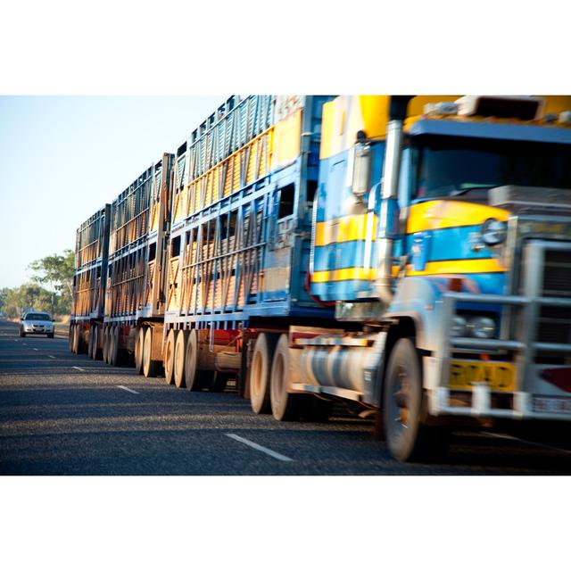 Cattle Truck by Pamspix - No Frame Art Prints on Canvas 17 Stories Size: 61cm H x 91cm W on Productcaster.