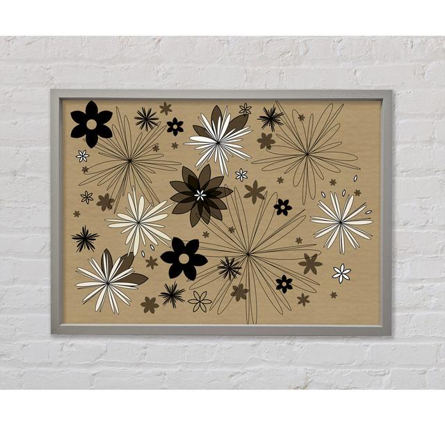 Flowers In Bloom Beige - Print Bright Star Size: 84.1cm H x 118.9cm W x 3.3cm D on Productcaster.