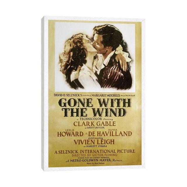 Gone With The Wind, 1939 Happy Larry Format: White Framed, Size: 101.6cm H x 66.04cm W x 3.81cm D on Productcaster.