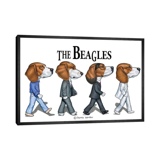 The Beagles Happy Larry Size: 45.72cm H x 66.04cm W x 3.81cm D, Format: Black Framed on Productcaster.