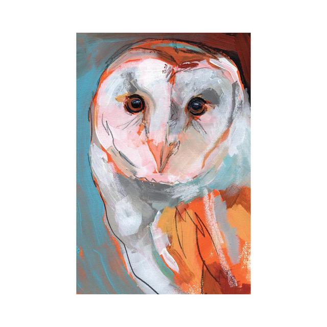 Optic Owl II by Jennifer Paxton Parker - Wrapped Canvas Painting Alpen Home Size: 30.48cm H x 20.32cm W x 1.905cm D on Productcaster.