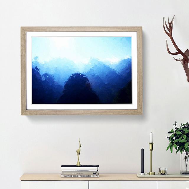 Sunset over Machu Picchu in Peru in Abstract - Picture Frame Graphic Art Print East Urban Home Frame Option: Oak Framed, Size: 48cm H x 65cm W x 2cm D on Productcaster.