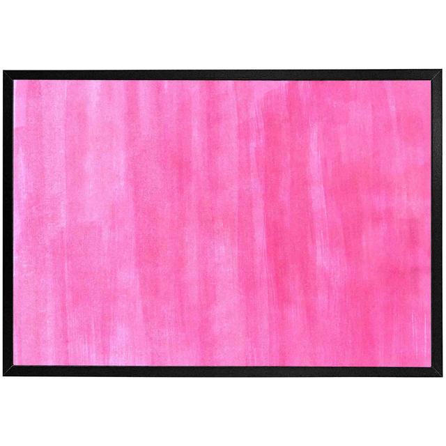 Atasia Pink Watercolour Strokes - Single Picture Frame Art Prints Metro Lane Frame Colour: Black, Size: 61cm H x 91cm W x 4cm D on Productcaster.