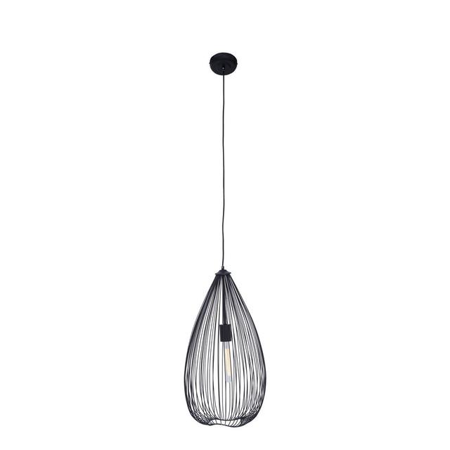 Krier 1-Light Teardrop Pendant Metro Lane Finish: Black on Productcaster.