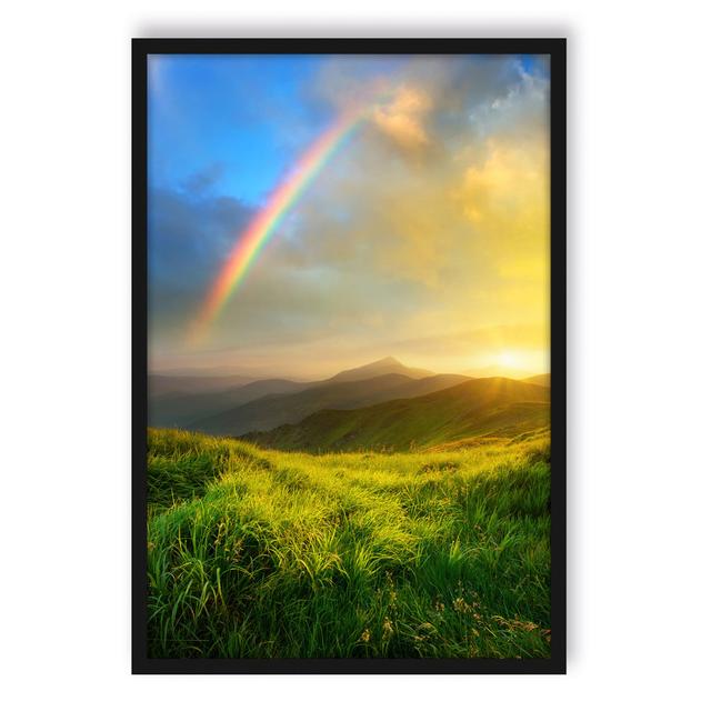 Gerahmtes Foto "Regenbogen am Himmel" Alpen Home Größe: 38 cm H x 30 cm B x 2.5 cm T on Productcaster.