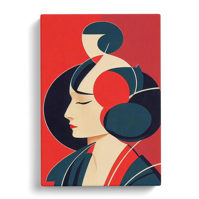 Woman Art Deco No.5 - Wrapped Canvas Print Fairmont Park Size: 50cm H x 35cm W x 3cm D on Productcaster.