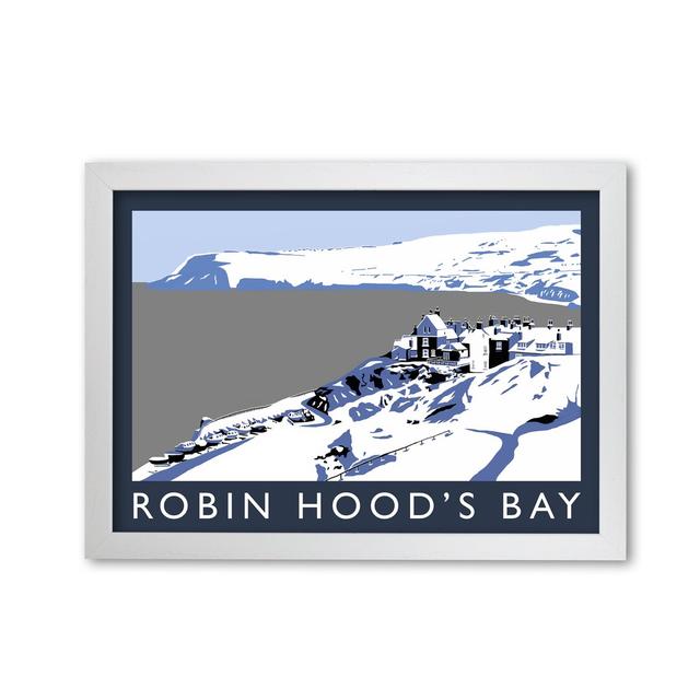 Robin Hood's Bay In Snow by Richard O'Neill - Print 17 Stories Format: White Framed, Size: 59.4cm H x 84.1cm W x 3cm D on Productcaster.