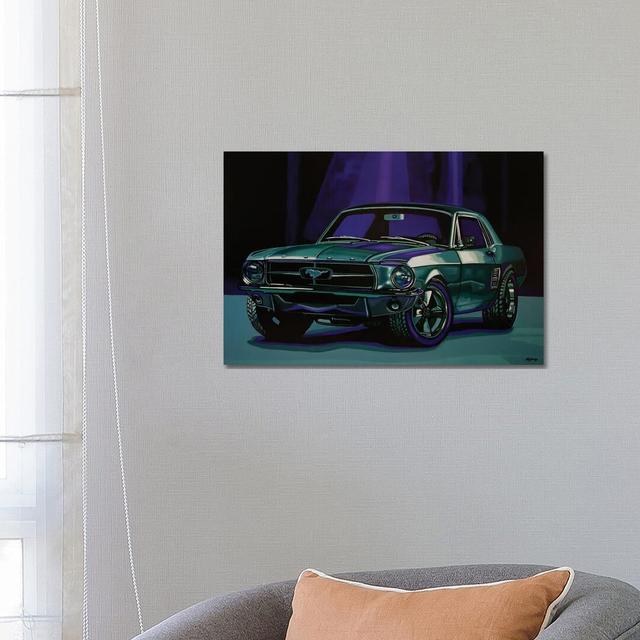 Ford Mustang 1967 by Paul Meijering - Painting on Canvas Ebern Designs Format: Wrapped Canvas, Size: 45.72cm H x 66.04cm W x 1.9cm D on Productcaster.