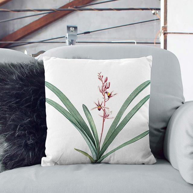 Boat Orchid Flowers Floral Square Throw Cushion East Urban Home Size: 55cm H x 55cm W x 20cm D, Backing Colour: Black on Productcaster.