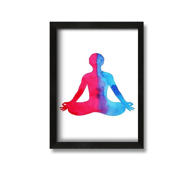 Meditation Framed Print Ivy Bronx Format: Black Framed Canvas, Size: 60cm H x 42cm W x 10cm D on Productcaster.