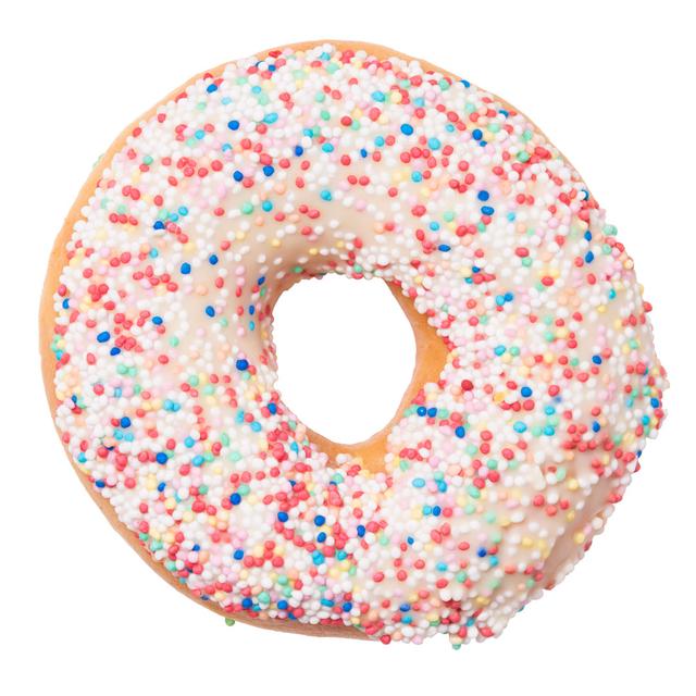 Hajra Donut with Sprinkles - Wrapped Canvas Photograph Latitude Run Size: 76cm H x 76cm W x 3.8cm D on Productcaster.