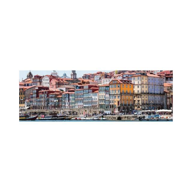 Porto Waterfront by Matteo Colombo - Wrapped Canvas Panoramic Art Prints Ebern Designs Size: 60.96cm H x 182.88cm W x 3.81cm D on Productcaster.