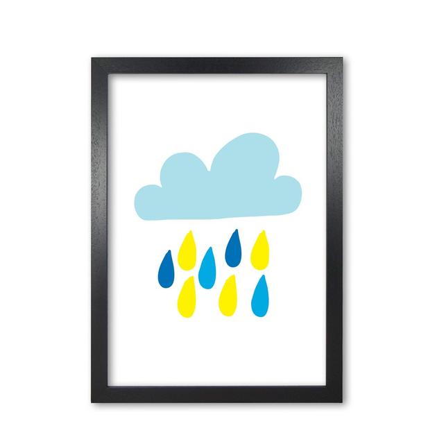 'Rain Cloud' - Graphic Art Print on Paper East Urban Home Format: Black Grain Frame, Size: 30 cm H x 21 cm W x 5 cm D on Productcaster.