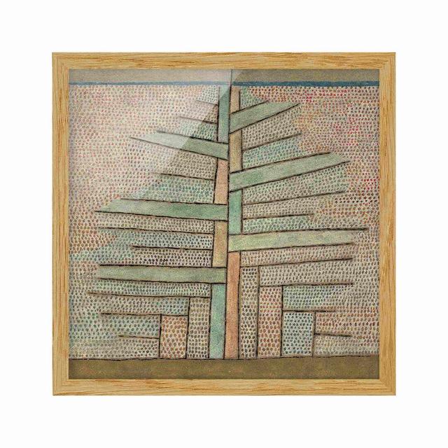 Pine by Paul Klee - Picture Frame Painting Rosalind Wheeler Frame Option: Brown Framed, Size: 30cm H x 30cm W x 2cm D on Productcaster.