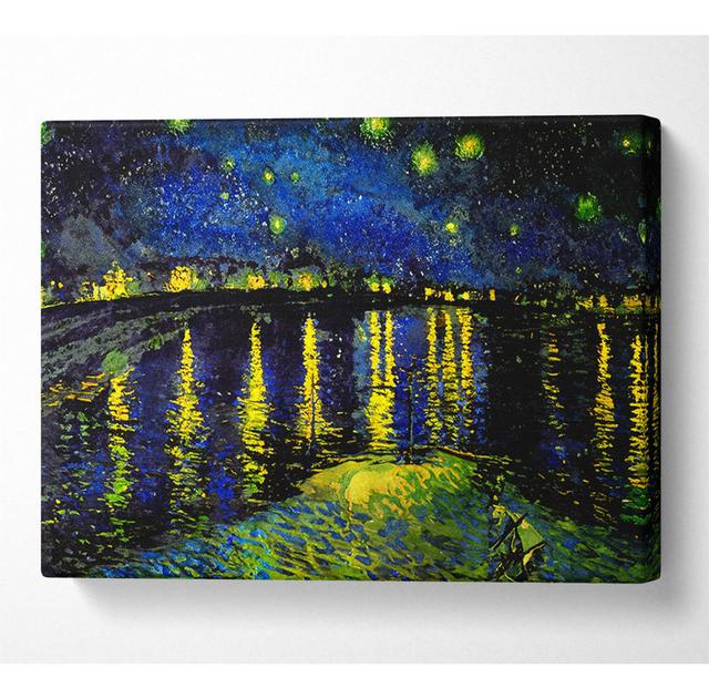 Vincent Van Gogh Starry Night over Rhone 4 - Wrapped Canvas Art Prints ClassicLiving Size: 50.8cm H x 81.3cm W on Productcaster.