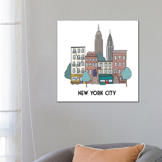 New York by Kristina Hultkrantz - Wrapped Canvas Gallery-Wrapped Canvas Giclée ClassicLiving Size: 66.04cm H x 66.04cm W x 3.81cm D on Productcaster.