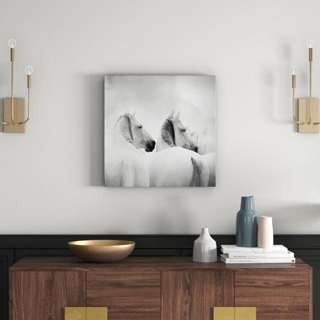 'Horses' Photographic Print Wrapped on Canvas East Urban Home Size: 61 cm H x 61 cm W x 3.81 cm D on Productcaster.